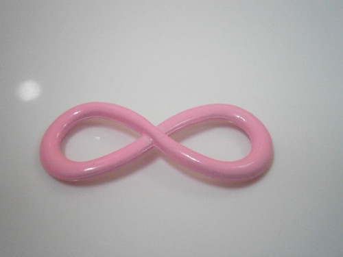 Mezikus kovový Infinity 12x30mm - růžová sv.