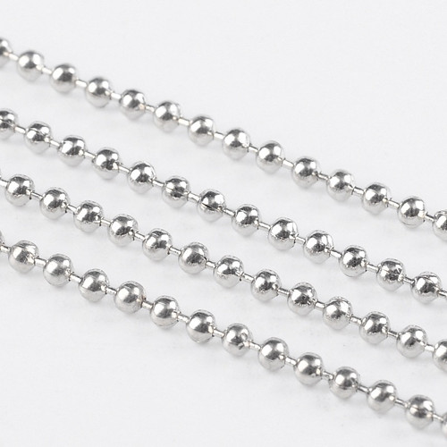 Kuličkový řetízek pr.1,5mm (1m) - platina