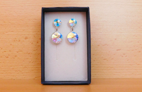 Náušnice SWAROVSKI ELEMENTS chirurgická ocel — foto 1