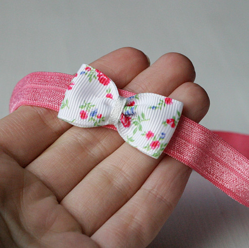 Čelenka pro newborn - kytičková mašlička — foto 1