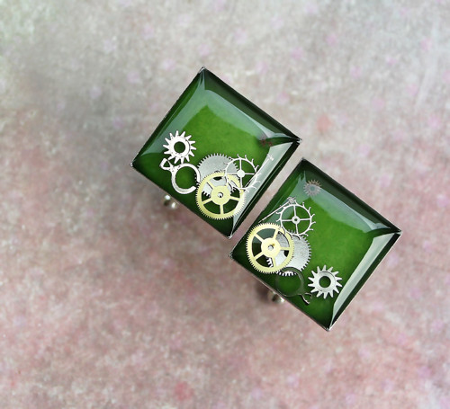 Manžetové knoflíčky /green/ — foto 1