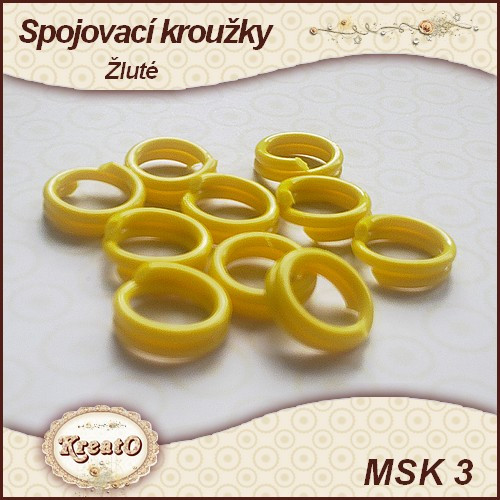 Spojovací kroužky 10mm - žluté