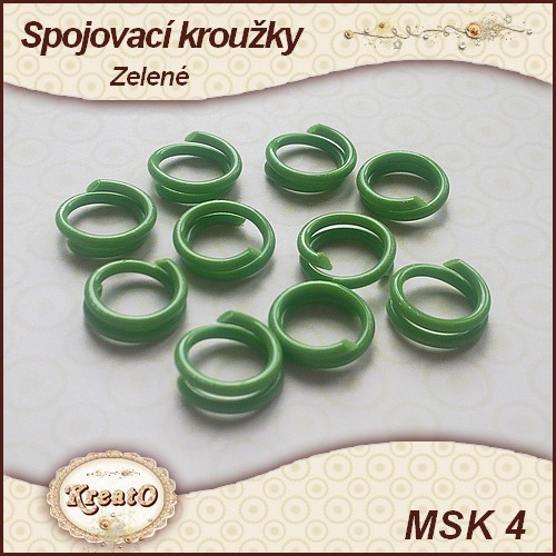 Spojovací kroužky 10mm - zelené — foto 1