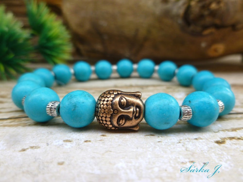 Náramek se sílou přírody - TYRKYS : Buddha
