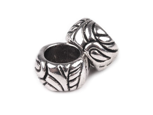 Kovové korálky s velkým průvlekem 6x10 mm