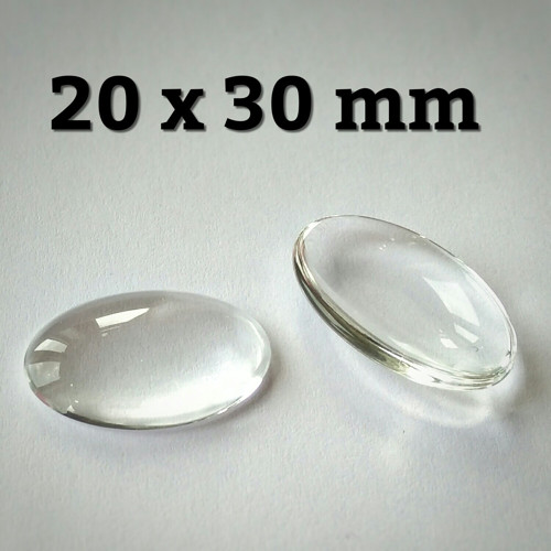 Skleněný kabošon 30x20mm oválný