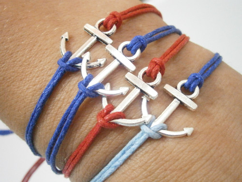 "Kotva" - náramek (macramé) - Unisex — foto 1
