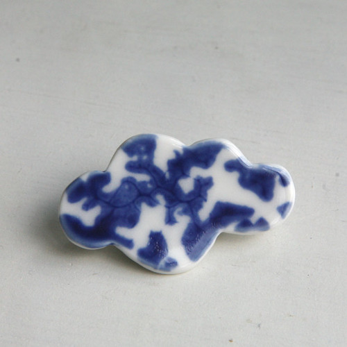 ..so blue... (porcelánová brož) — foto 1