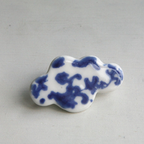 ..so blue...II (porcelánová brož) — foto 1