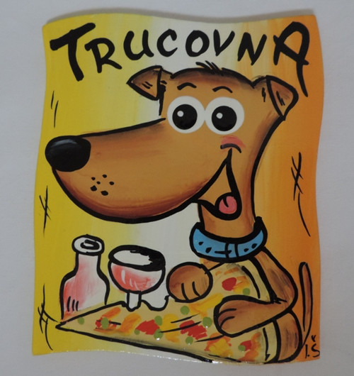 Cedulka na dveře-pes trucovna