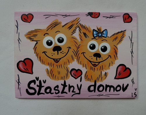 Cedulka na dveře-šťastný domov