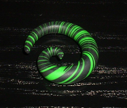 Zeleno-černý roztahovák 6mm — foto 1