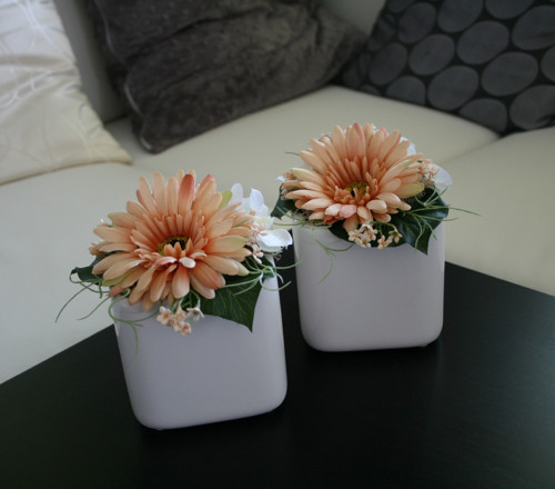 Kostky s gerberou a orchidejemi — foto 1