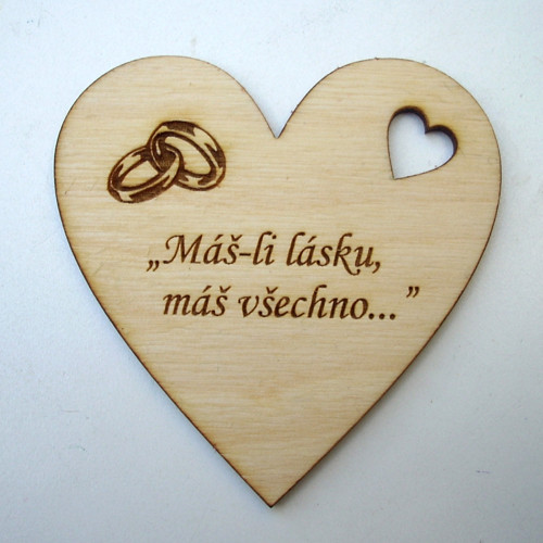 VÝŘEZ NA PŘÁNÍ - SRDCE s průřezem KV0055