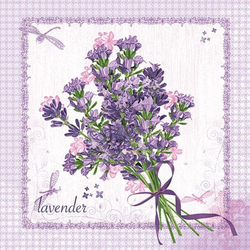 Ubrousek na decoupage Levandule č. 5, 1ks