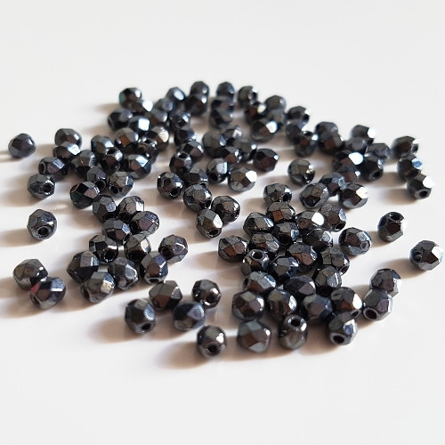 Ohňovky, hematitová, 3 mm (25 ks)