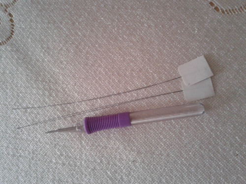 Jednoduchá dutá jehla-punch needle — foto 1