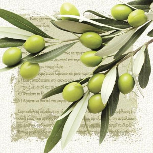 Ubrousek na decoupage Greek Olives, 1ks