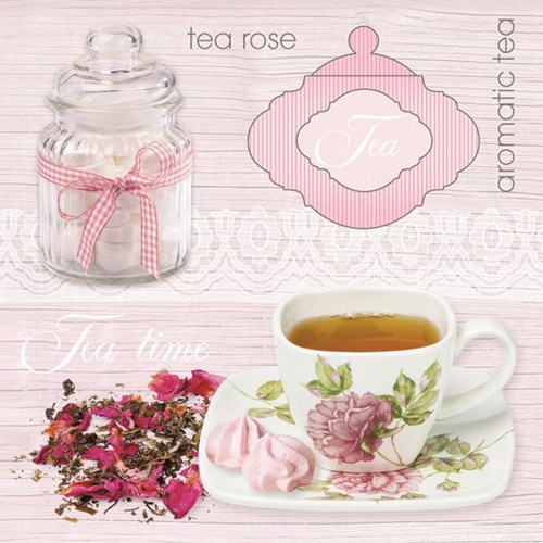Ubrousek na decoupage Tea rose, 1ks