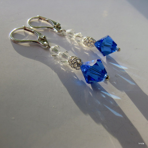 Stříbrné náušnice Ag925 * SWAROVSKI * 1 pár/ bal