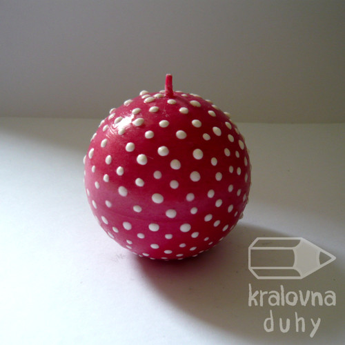 Svíčka koule - puntíkatá — foto 1