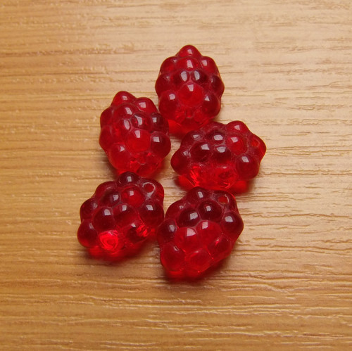 Mačkané korálky - hrozen - 11x14mm