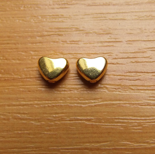 Srdíčko -zlaté - 5x6 mm