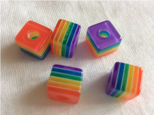 Korálky kostka 10 mm 2 ks — foto 1