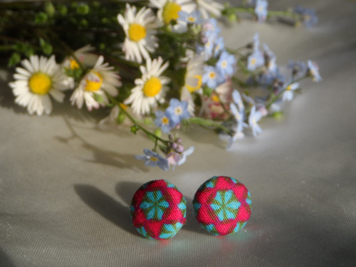 Buttonkové náušnice — foto 1