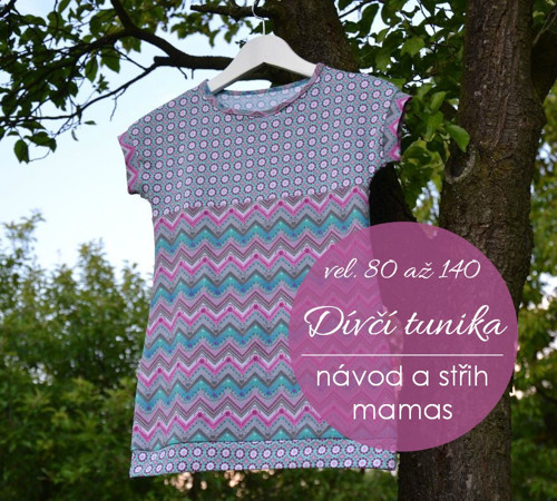 Střih a fotonávod na ušití dívčí tuniky