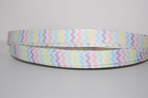 Stuha rypsová š.10 mm: Chevron rainbow