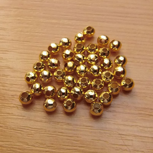 Zlaté korálky - 4mm - 100 kusů