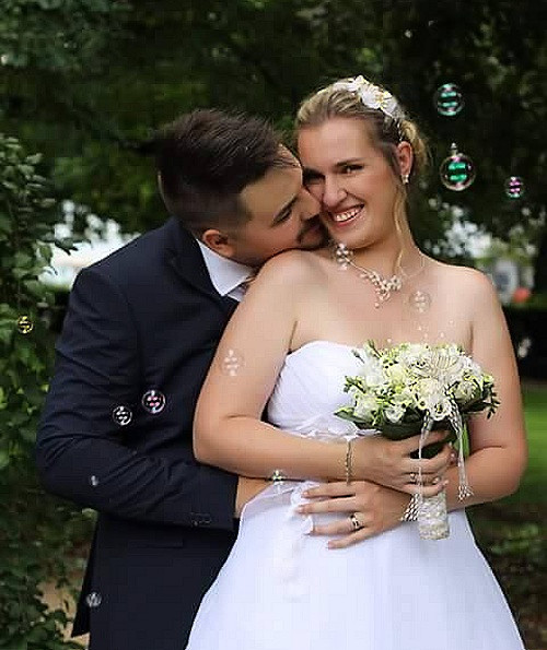 Svatební sada šperků bílo-zlatá