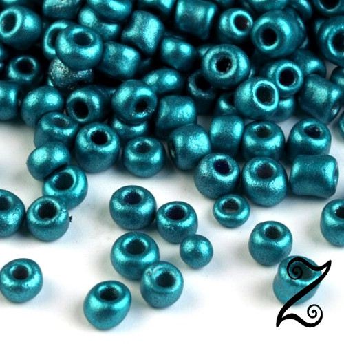 Rokajl metalický, 2mm, tyrkysová, 50g
