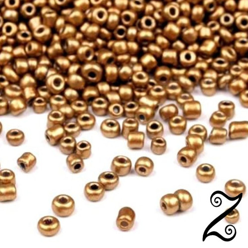 Rokajl metalický, 2mm, zlatá tmavá, 50g