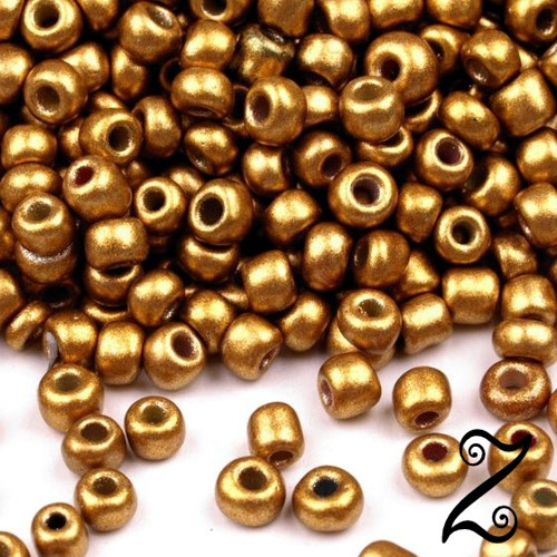 Rokajl metalický, zlatá tmavá, 3mm, 50g