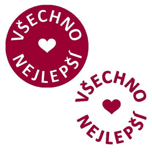 Vyřezávací šablona - VŠECHNO NEJLEPŠÍ v kolečku