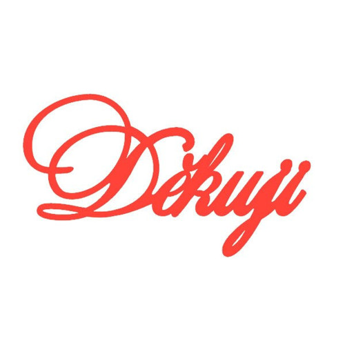 Vyřezávací šablona - DĚKUJI