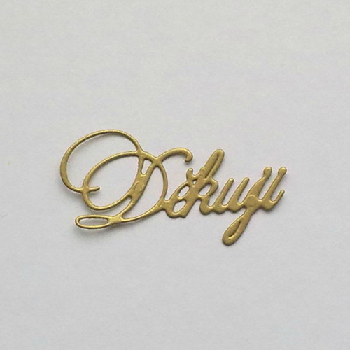 Nápis - Děkuji (zlatá matná) — foto 1