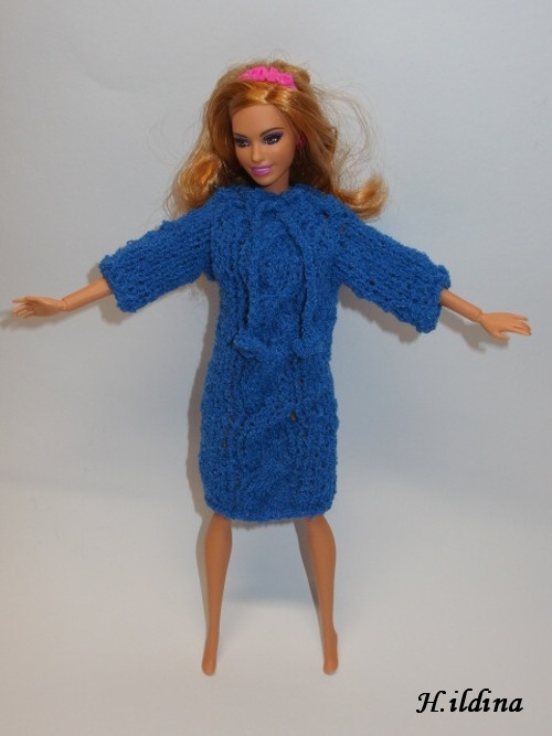 Modré šaty na panenku Barbie — foto 1