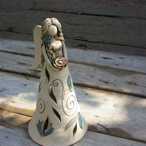 Keramický anděl s ornamenty - na přání — foto 1