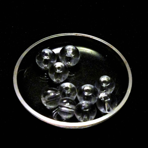 Korálky JADEIT, čiré, 4 mm, 10 ks, — foto 1