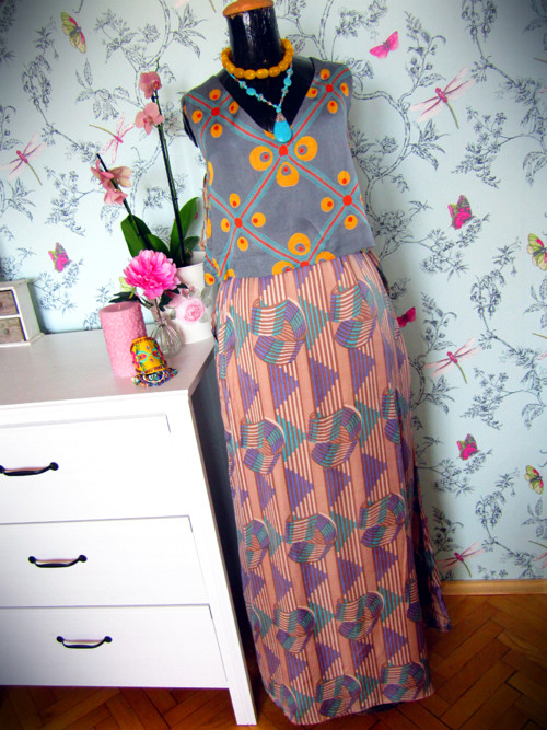 Šaty eclectic boho hedvábí — foto 1