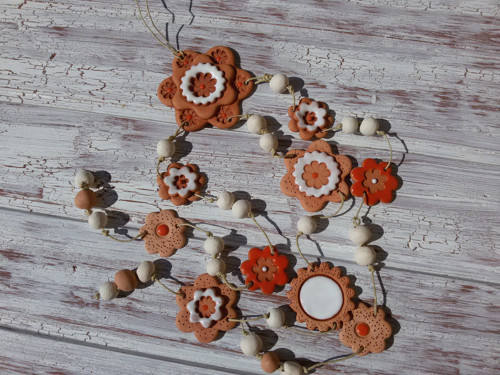 Mandala bílooranžová — foto 1