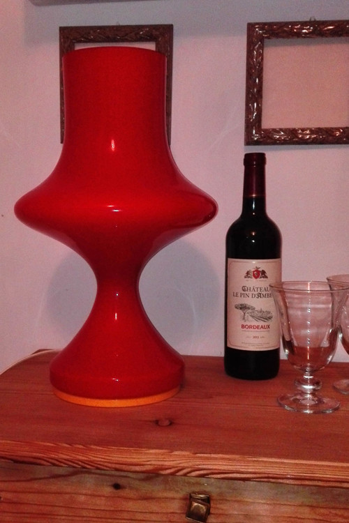 Retro červená lampička — foto 1