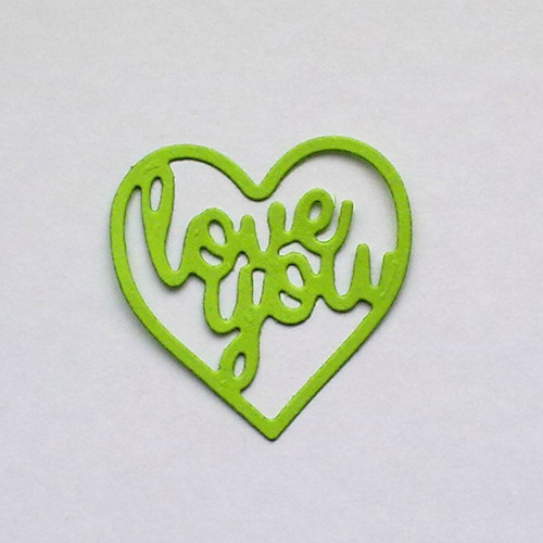 Výsek - Srdce s textem Love You — foto 1