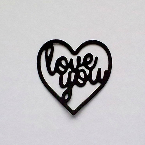 Výsek - Srdce s textem Love You
