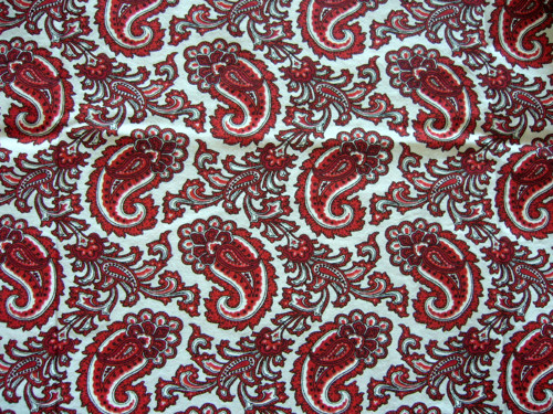 Červené paisley na bílé — foto 1