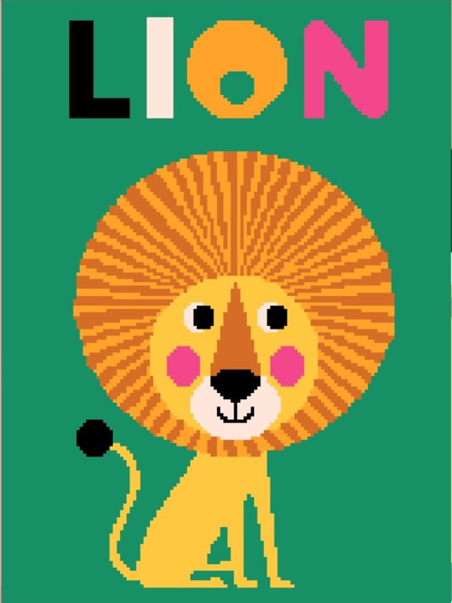 Předloha na vyšívání - LEV / LION