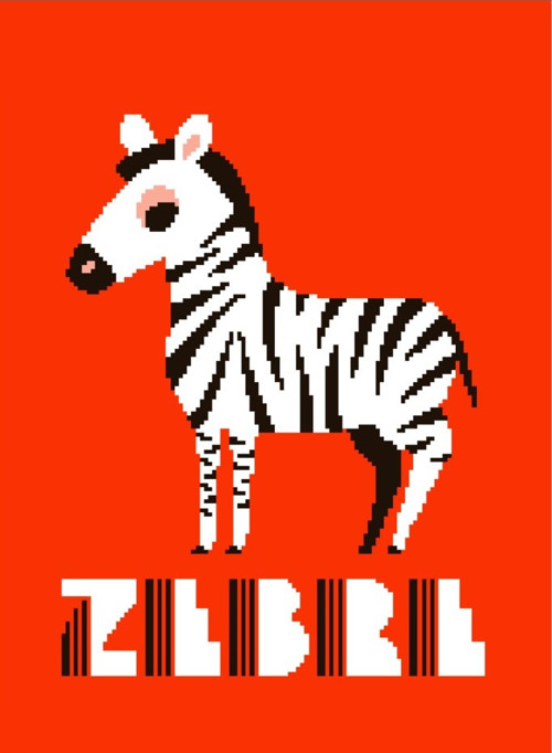 Předloha na vyšívání - ZEBRA — foto 1